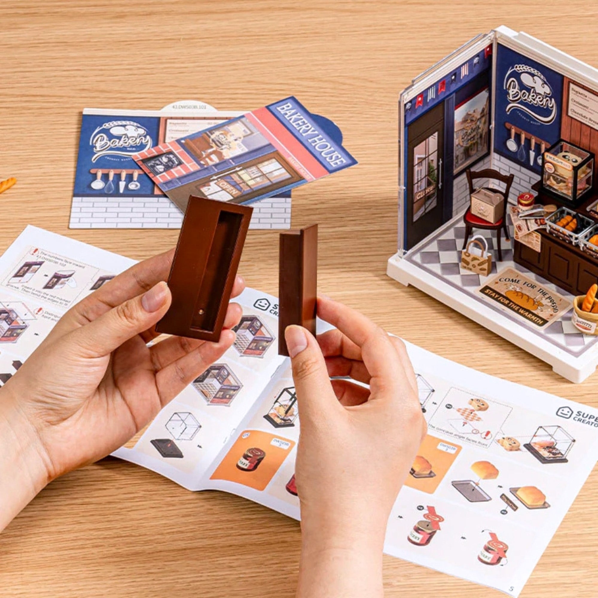 Hands Craft DIY Stackable Miniature House | Butter Bakery House