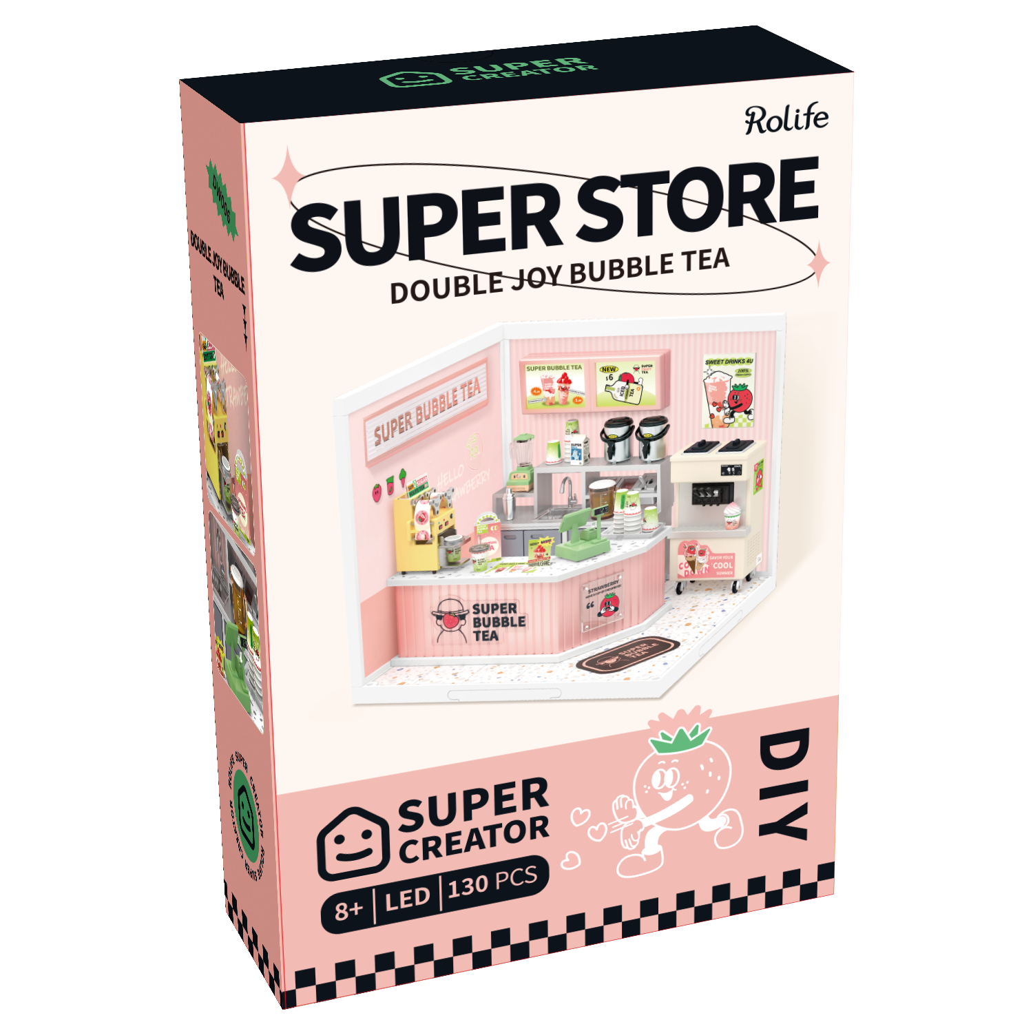 Hands Craft DIY Stackable Miniature House | Double Joy Bubble Tea