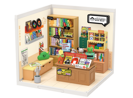 Hands Craft DIY Stackable Miniature House | Fascinating Book Store