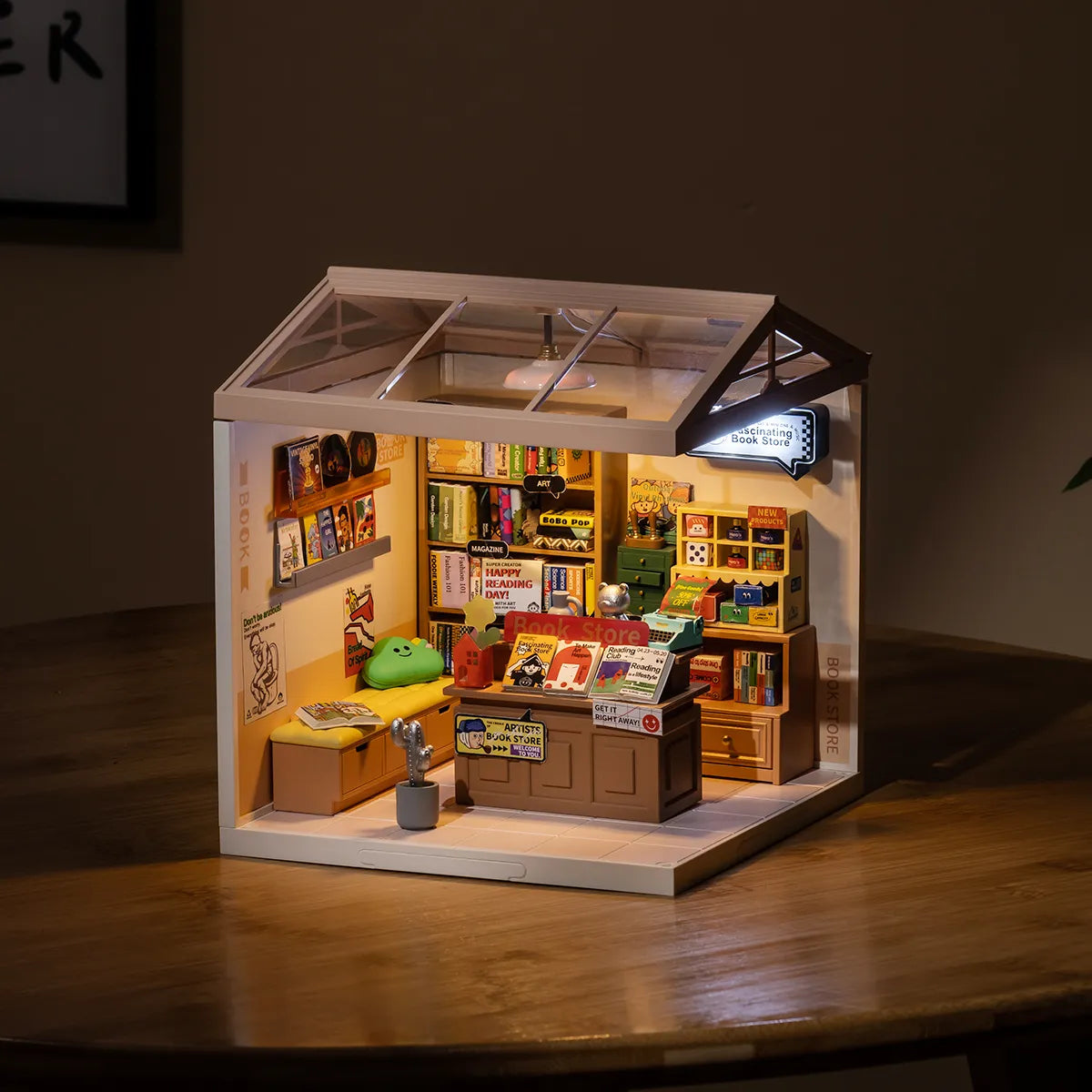 Hands Craft DIY Stackable Miniature House | Fascinating Book Store