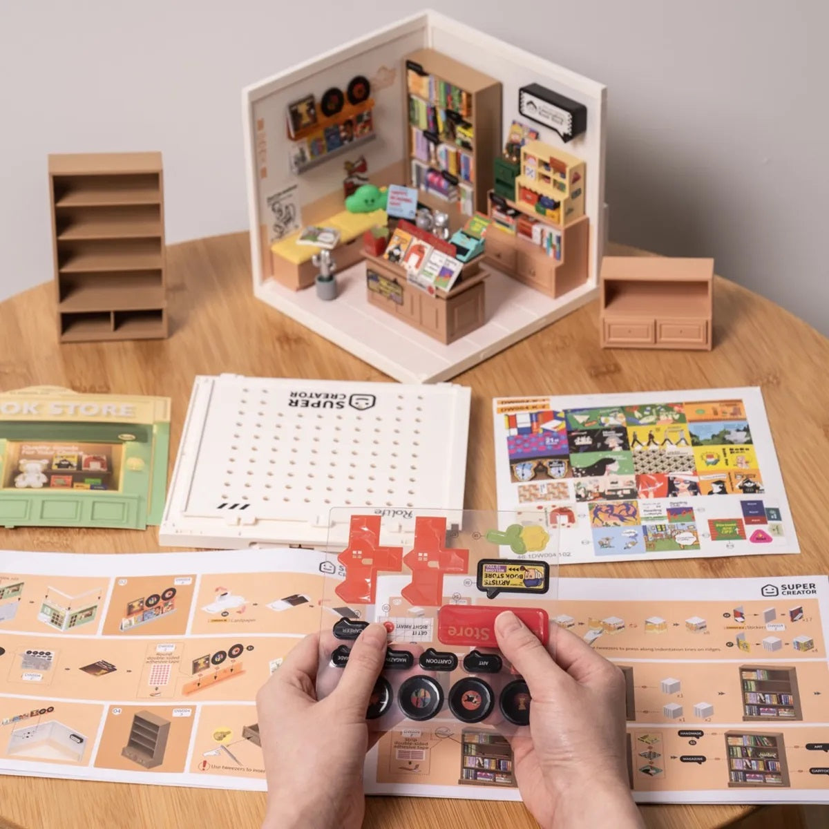 Hands Craft DIY Stackable Miniature House | Fascinating Book Store