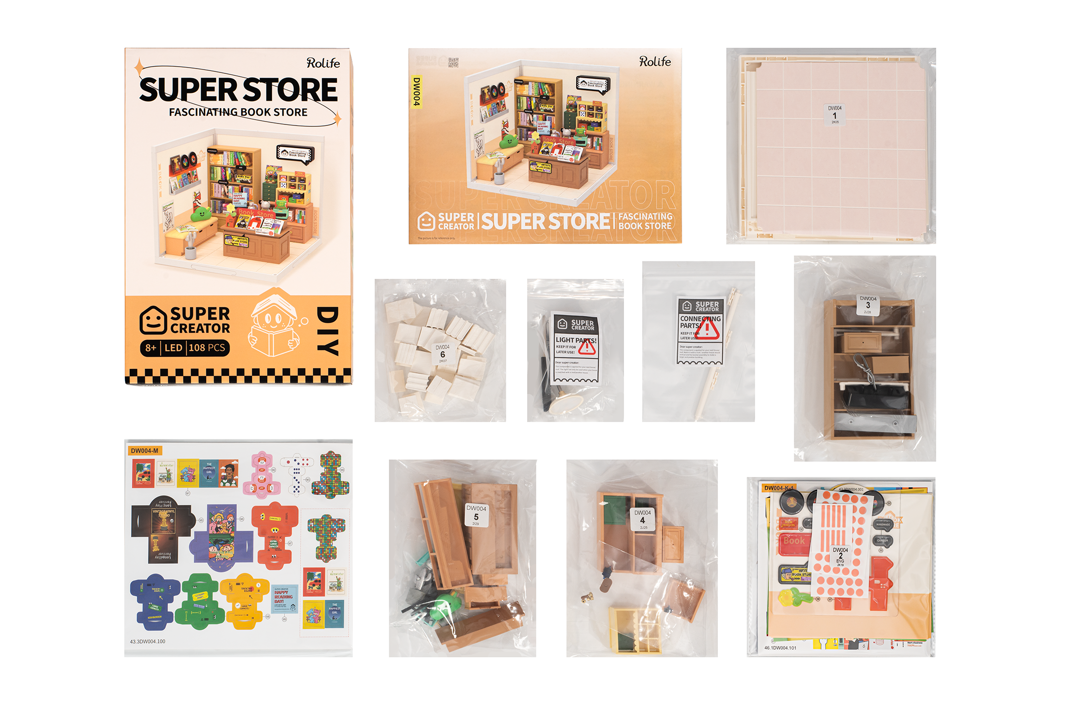 Hands Craft DIY Stackable Miniature House | Fascinating Book Store