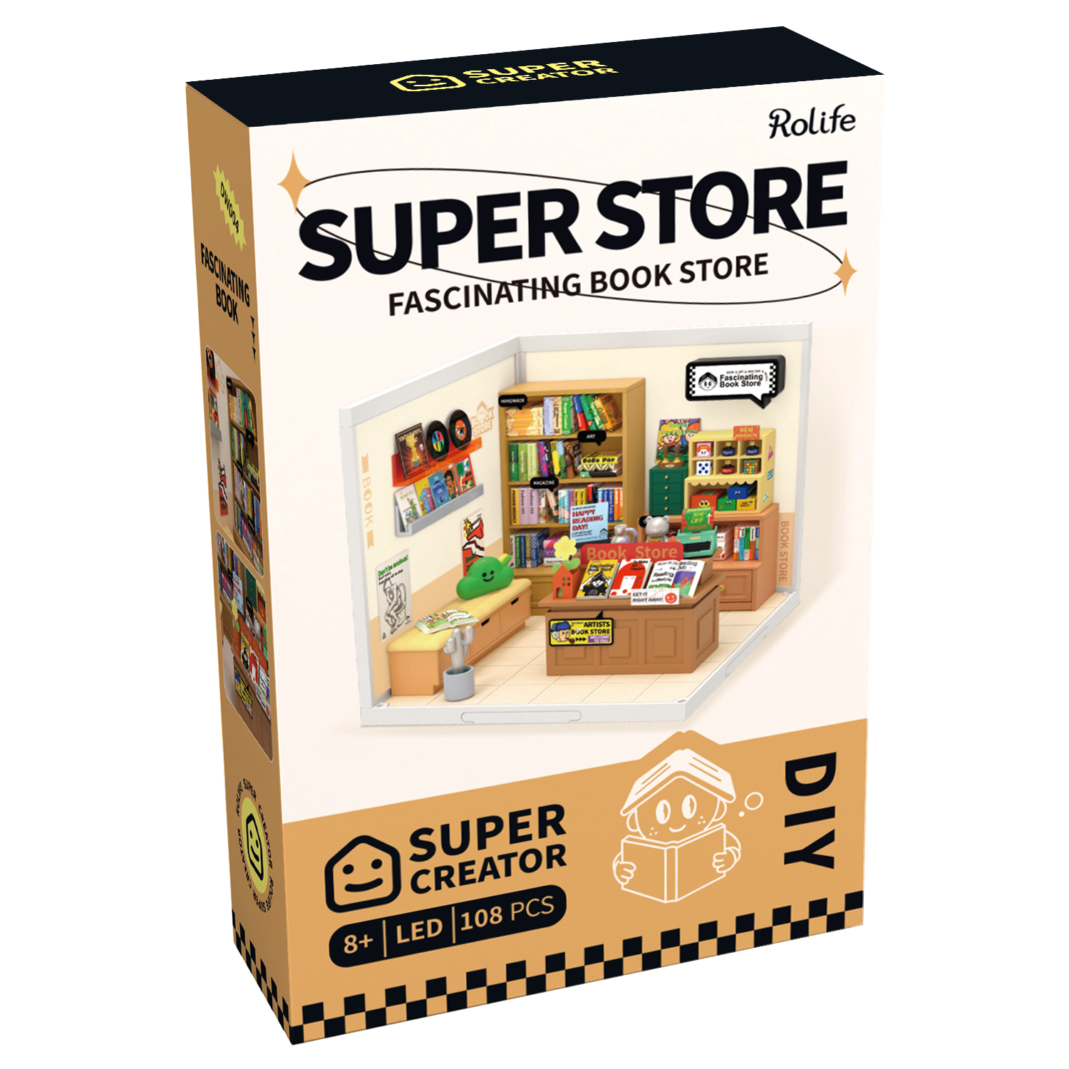 Hands Craft DIY Stackable Miniature House | Fascinating Book Store