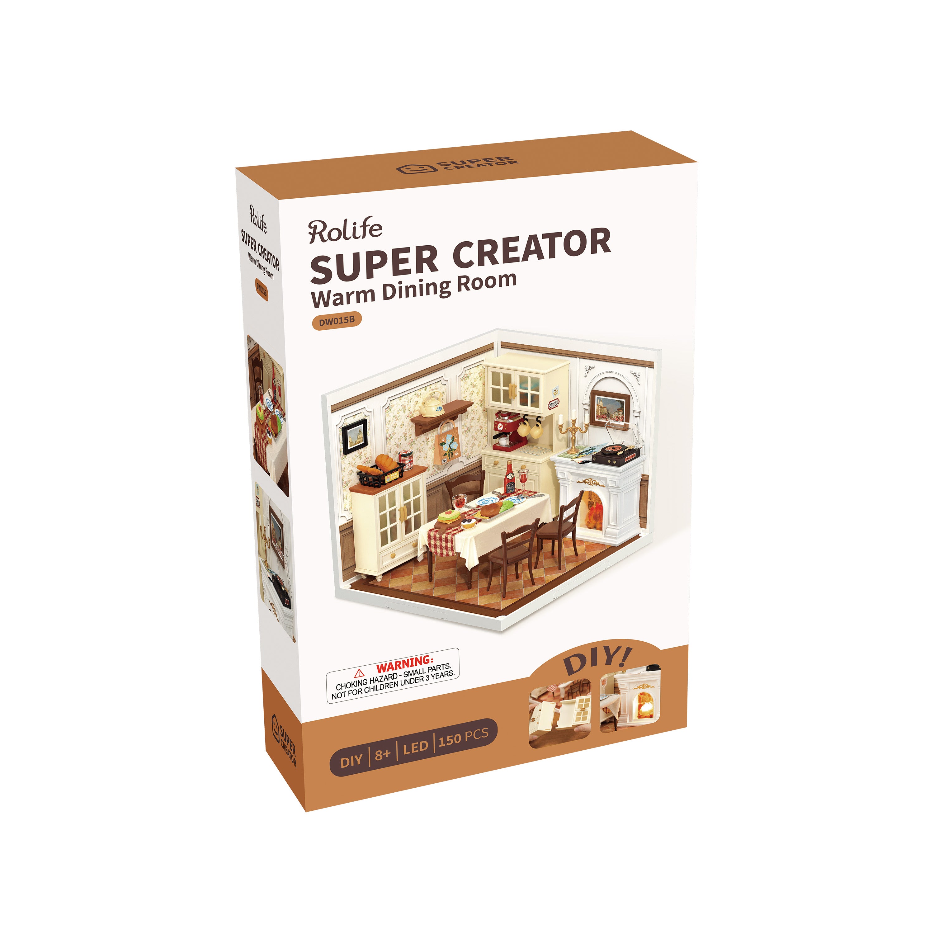 Hands Craft DIY Stackable Miniature House | Warm Dining Room