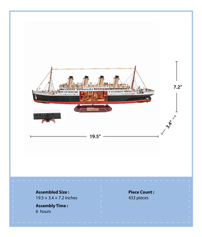 3D Wooden Puzzle | Eternal Atlantic Voyager w/ LED Lights
