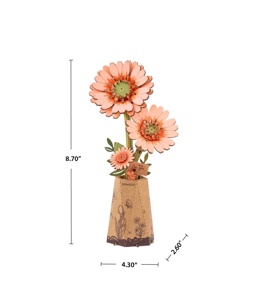 Hands Craft | Orange Gerbera Daisy