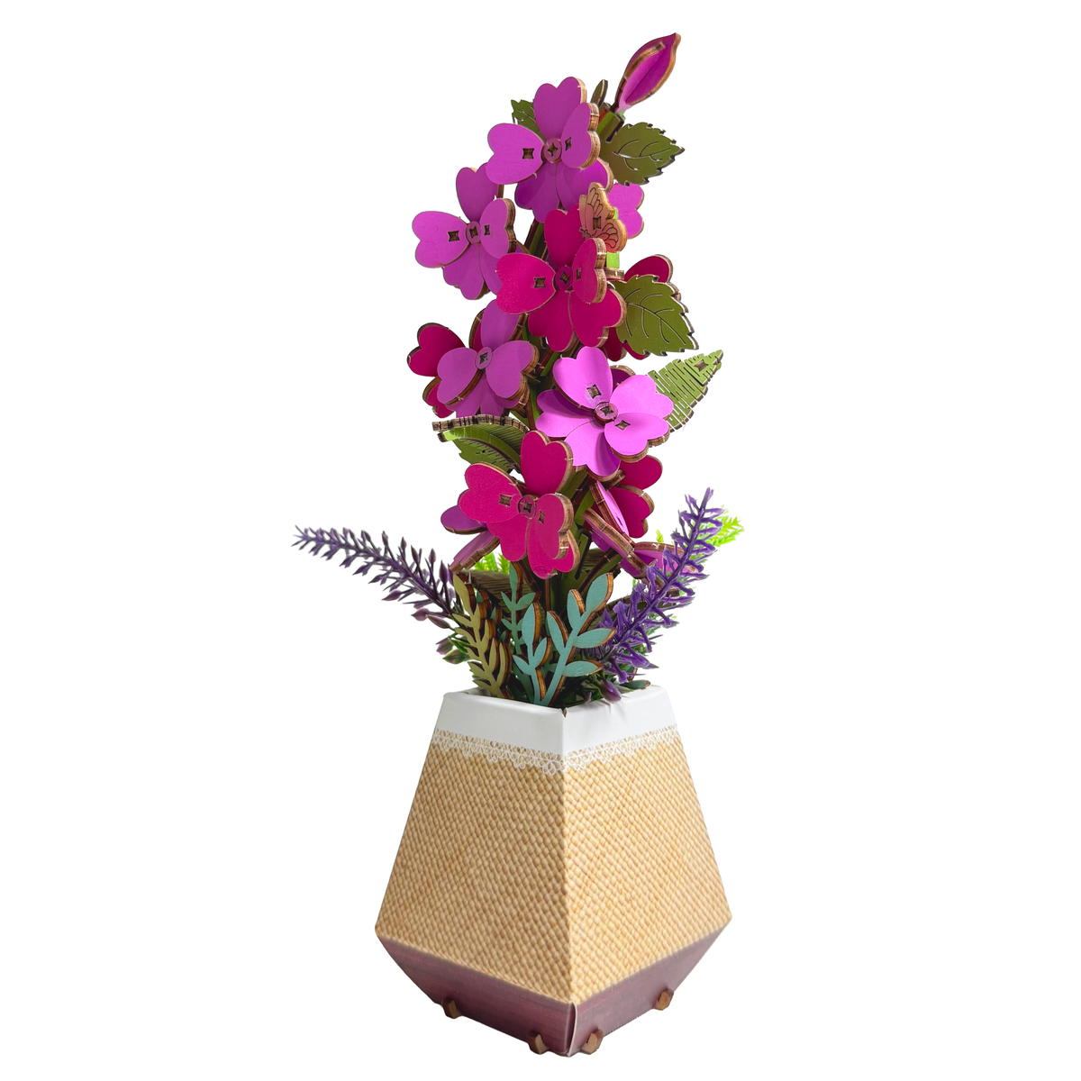 3D Wooden Puzzle | Pink Impatiens
