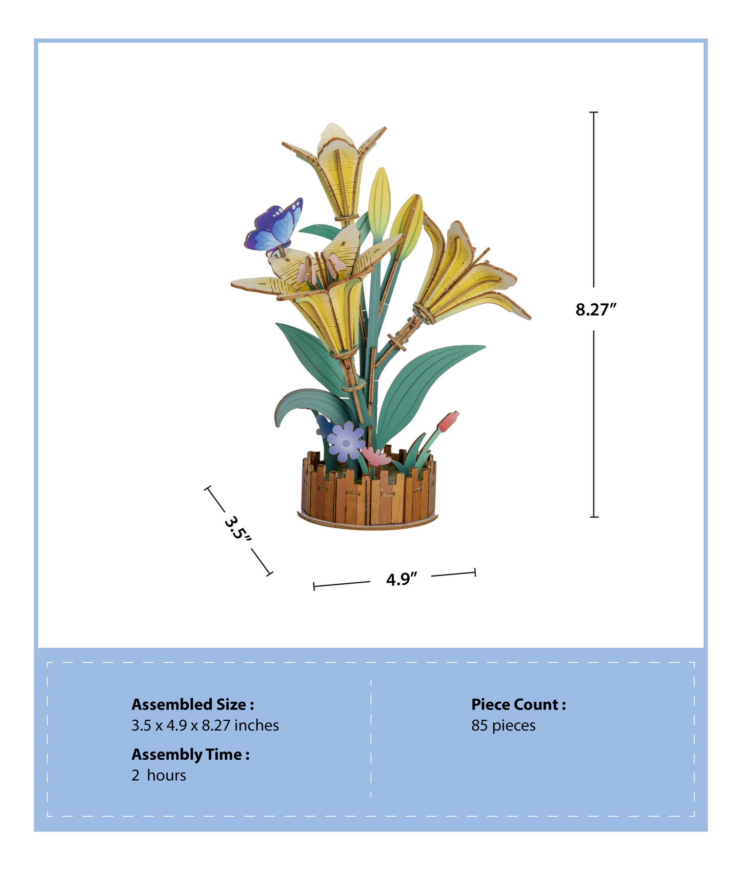 3D Wooden Puzzle | Lily Bloom Set