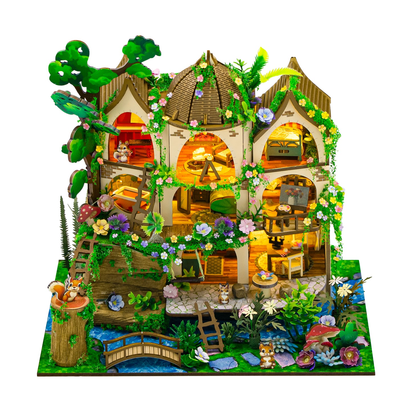 DIY Miniature House Kit | Birchwood Villa