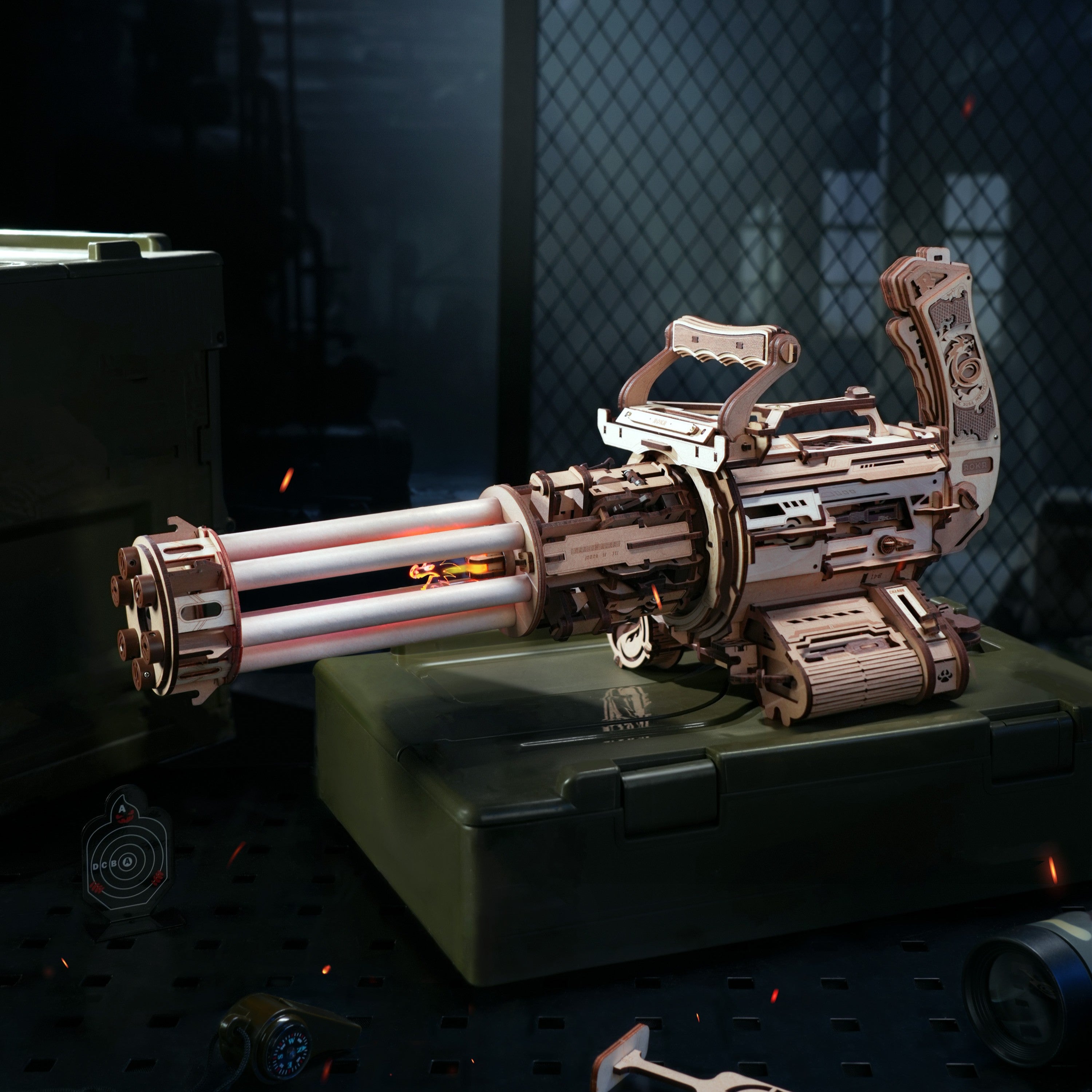 Hands Craft  | Rotating-Barrel Machine Gun w/ LED Lights