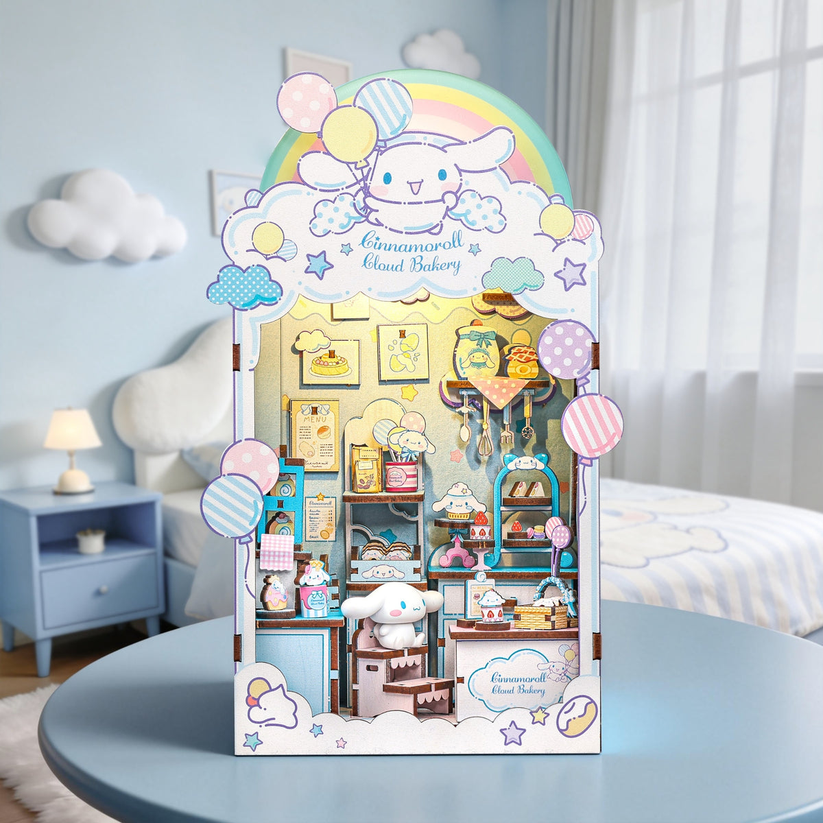 DIY Miniature Book Nook Kit | Cinnamoroll Cloud Bakery