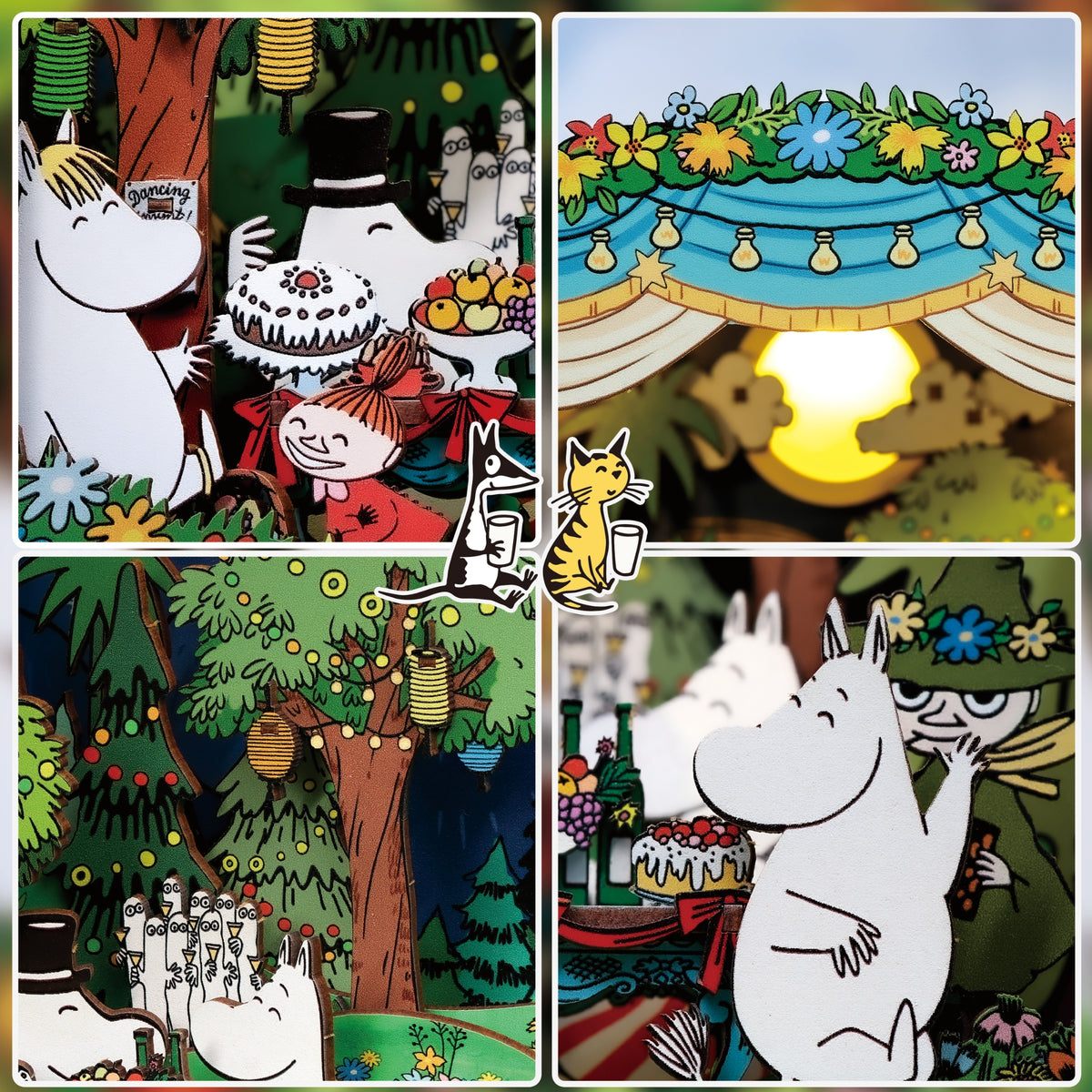 DIY Miniature Book Nook Kit | Moomin Moominous Dance Party