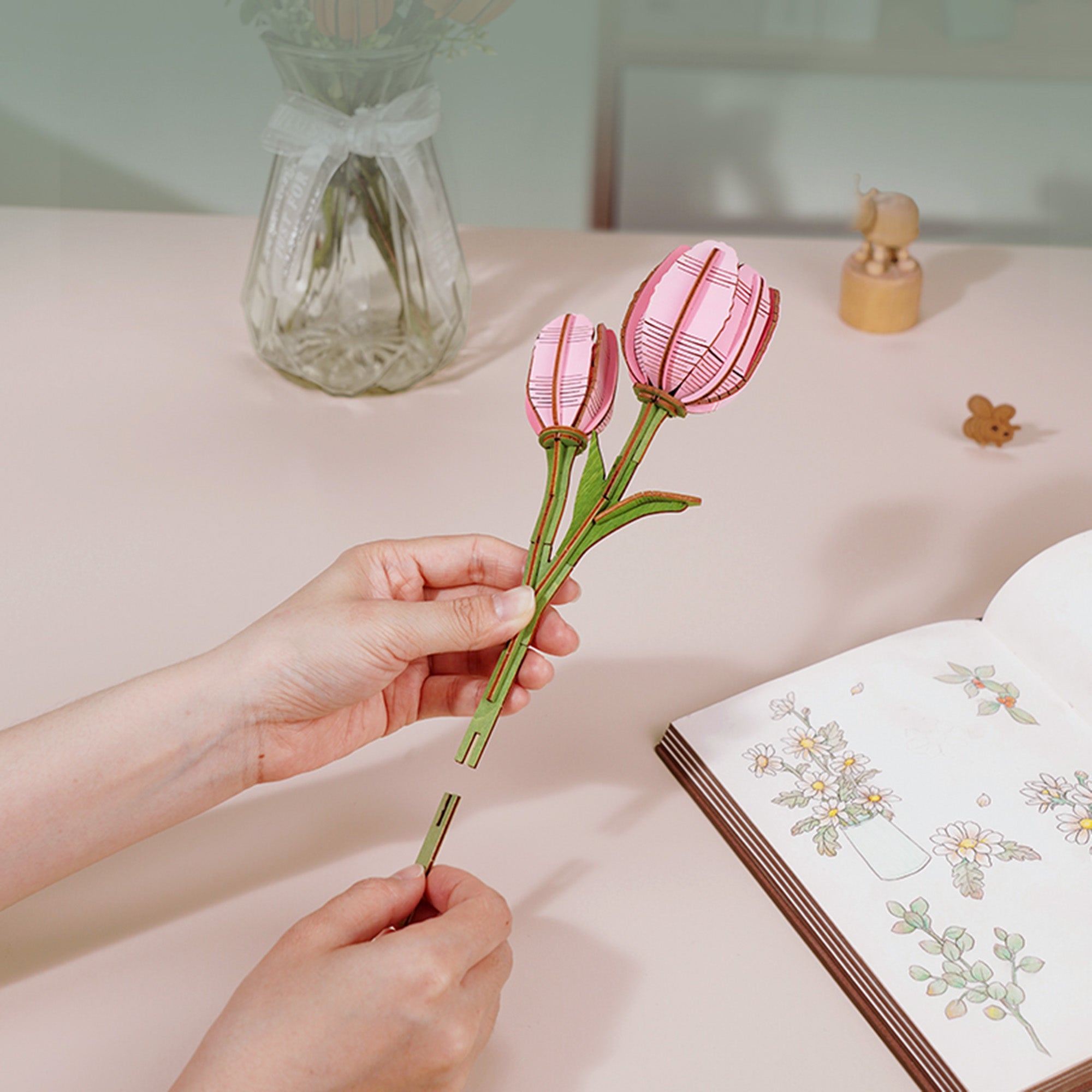 Hands Craft | Pink Tulip