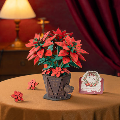 3D Wooden Puzzle | Poinsettia