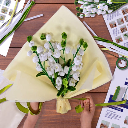 Hands Craft | White Tulip Flower Bouquet Kit