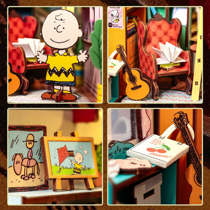 DIY Miniature Book Nook Kit | Peanuts Storybook Corner