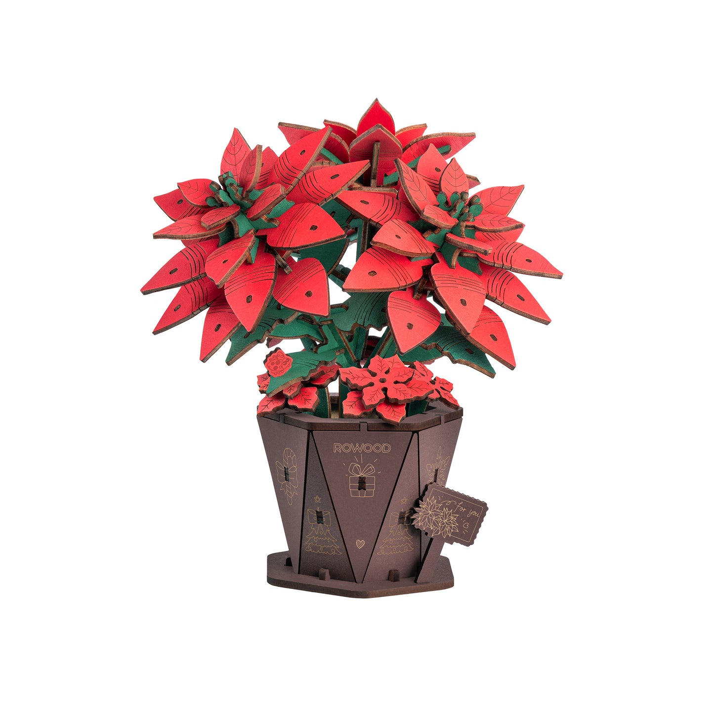 3D Wooden Puzzle | Poinsettia