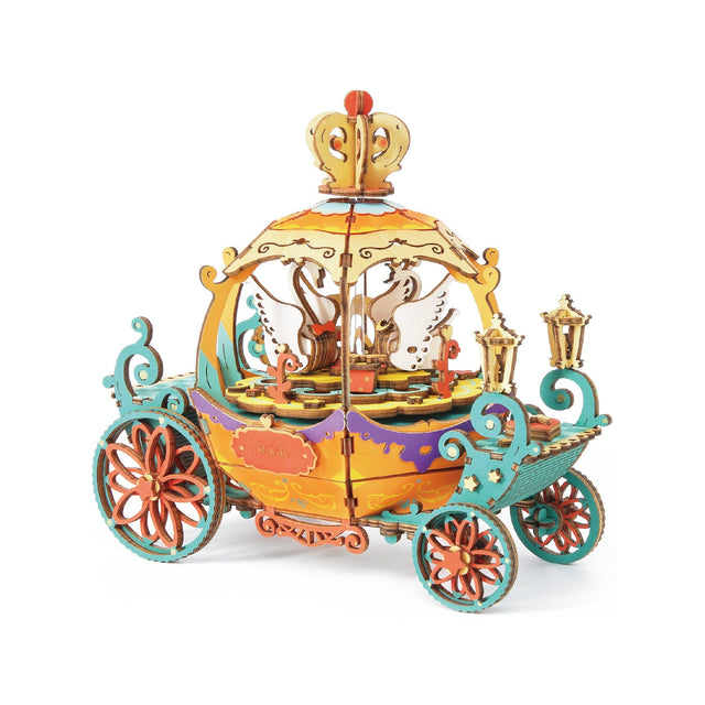 3D Wooden Puzzle Music Box | Pumpkin Carriage - Hands Craft US, Inc.