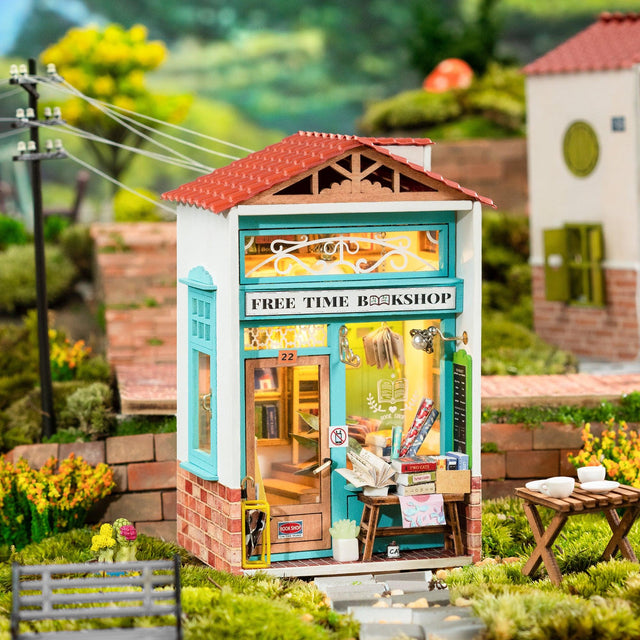 DIY Miniature House Kit - Free Time Bookshop