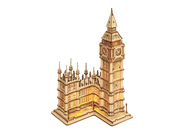 3D Modern Wooden Puzzle | Big Ben with LED Lights - Hands Craft US, Inc.