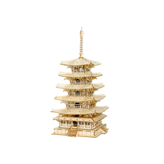 3D Modern Wooden Puzzle | Five-Story Pagoda - Hands Craft US, Inc.