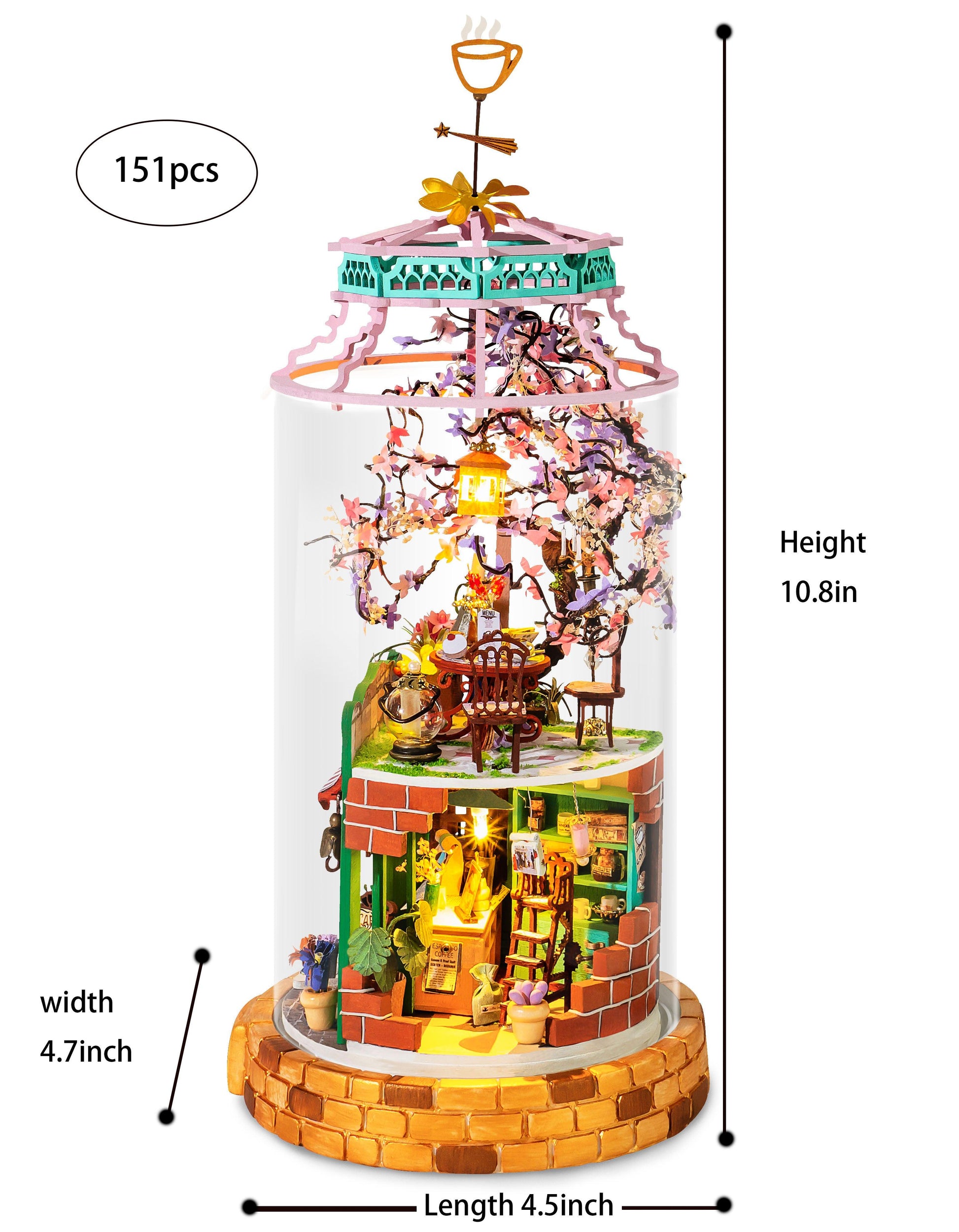 DIY Dollhouse Miniature | Magical Café - Hands Craft US, Inc.