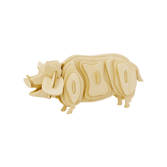 3D Classic Wooden Puzzle | Pig - Hands Craft US, Inc.
