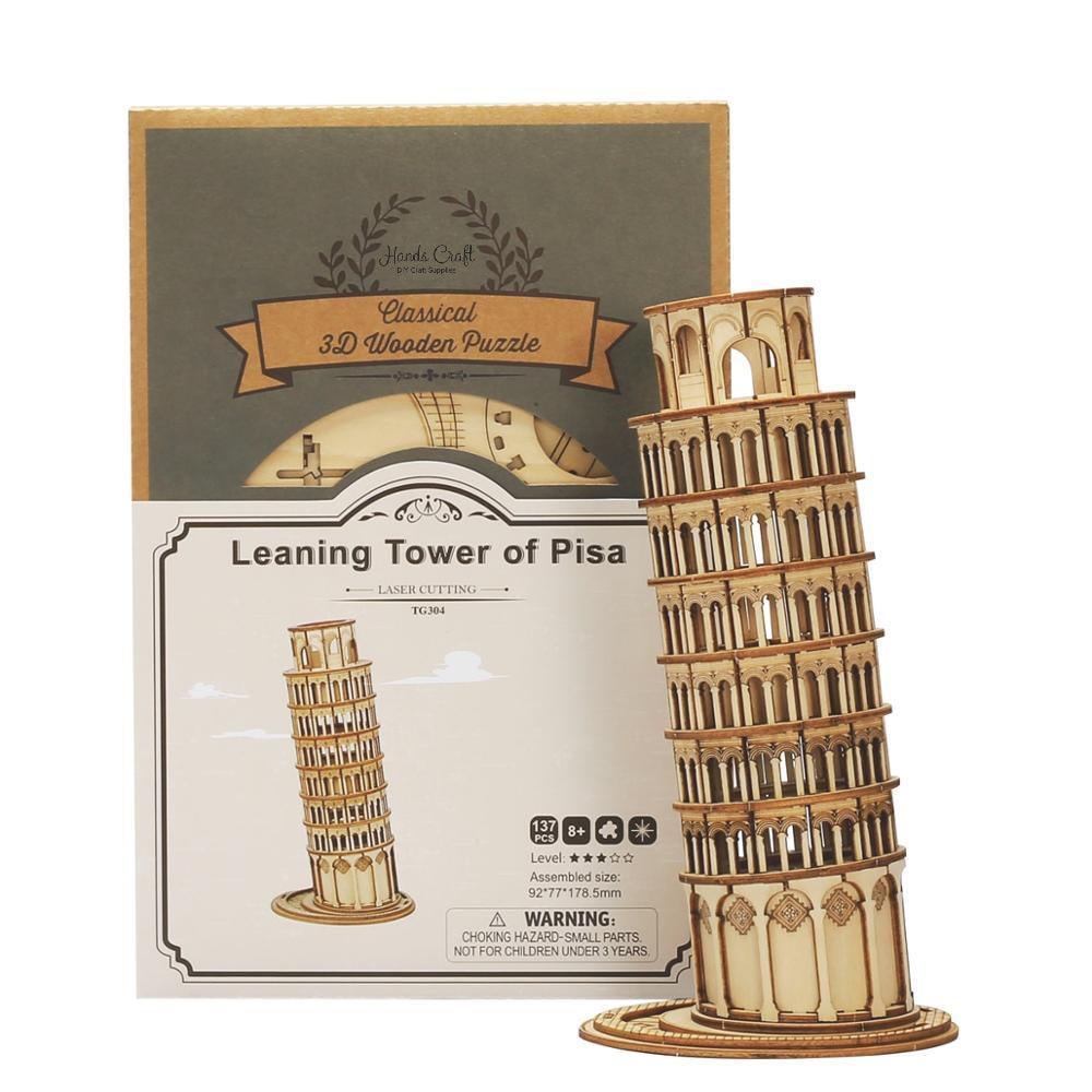 3D Wooden Puzzle: Leaning Tower Of Pisa – Hands Craft US, Inc.