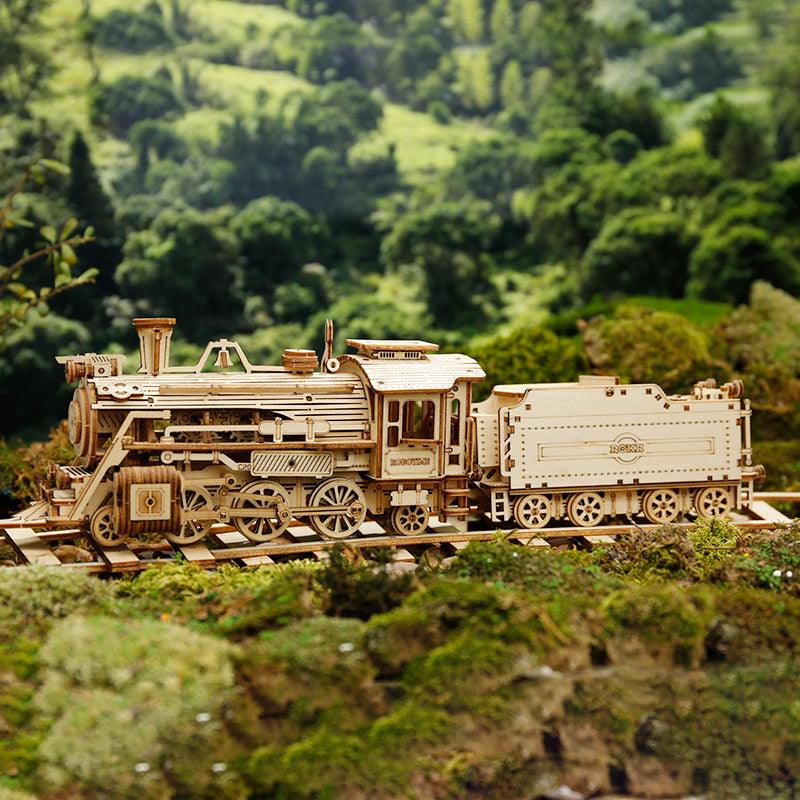 3D Modern Wooden Puzzle | Prime Steam Express Train/Locomotive - Hands Craft US, Inc.