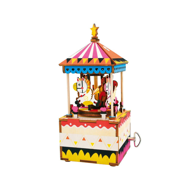 3D Wooden Puzzle Music Box | Carnival Carousel - Hands Craft US, Inc.