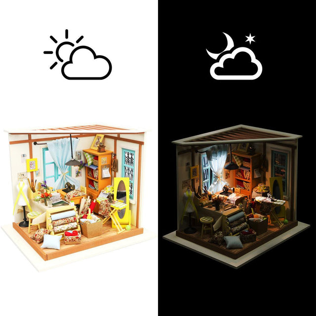 DIY Dollhouse Miniature Store Kit | Lisa's Tailor's Shop - Hands Craft US, Inc.