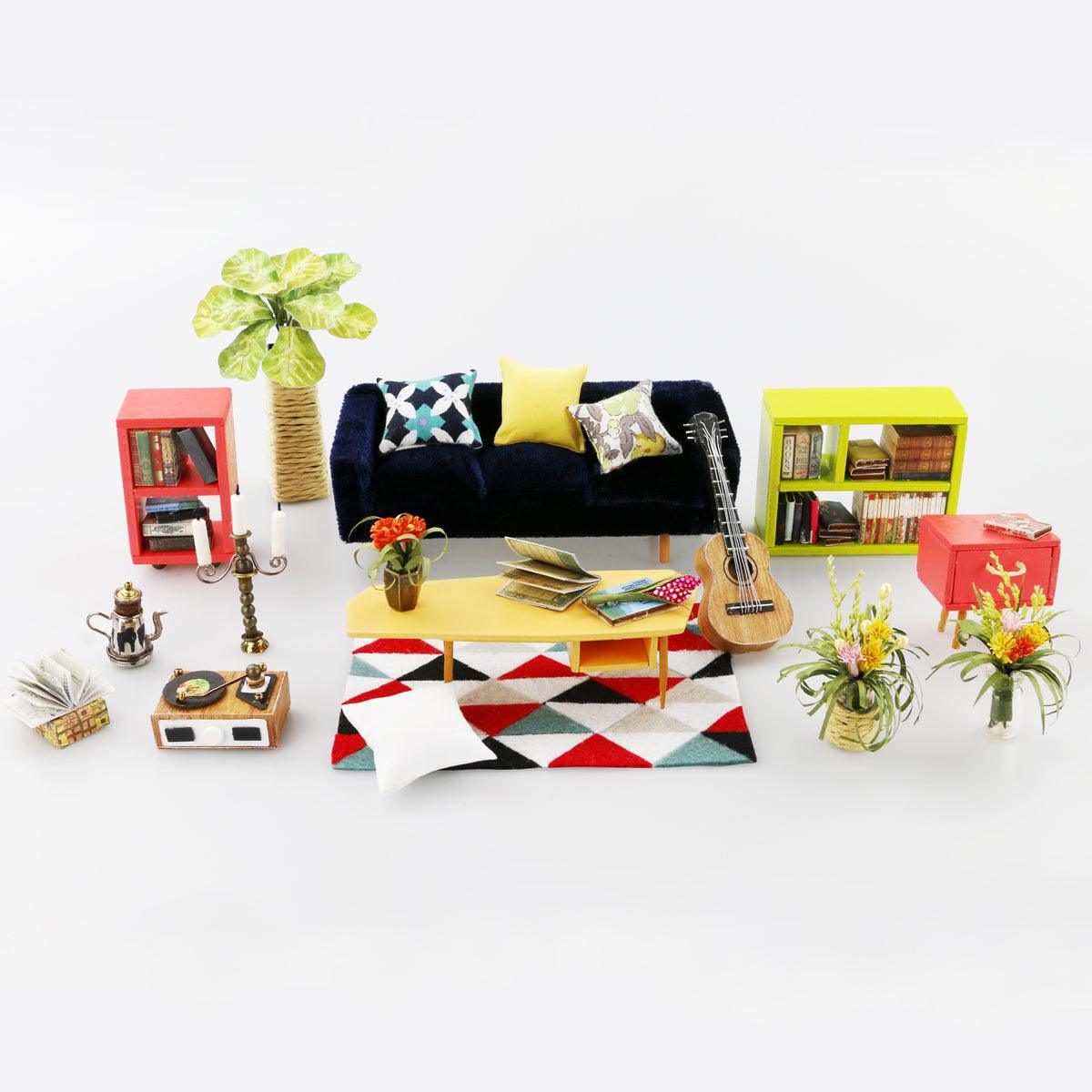 DIY Dollhouse Miniature Kit | Locus' Sitting Room - Hands Craft US, Inc.
