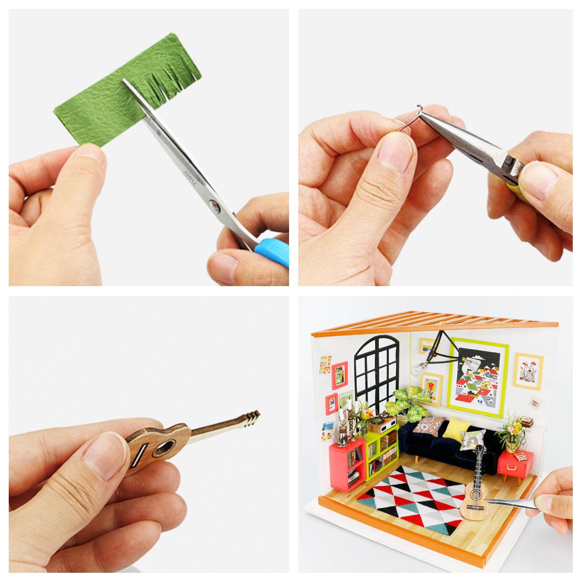 DIY Dollhouse Miniature Kit | Locus' Sitting Room - Hands Craft US, Inc.