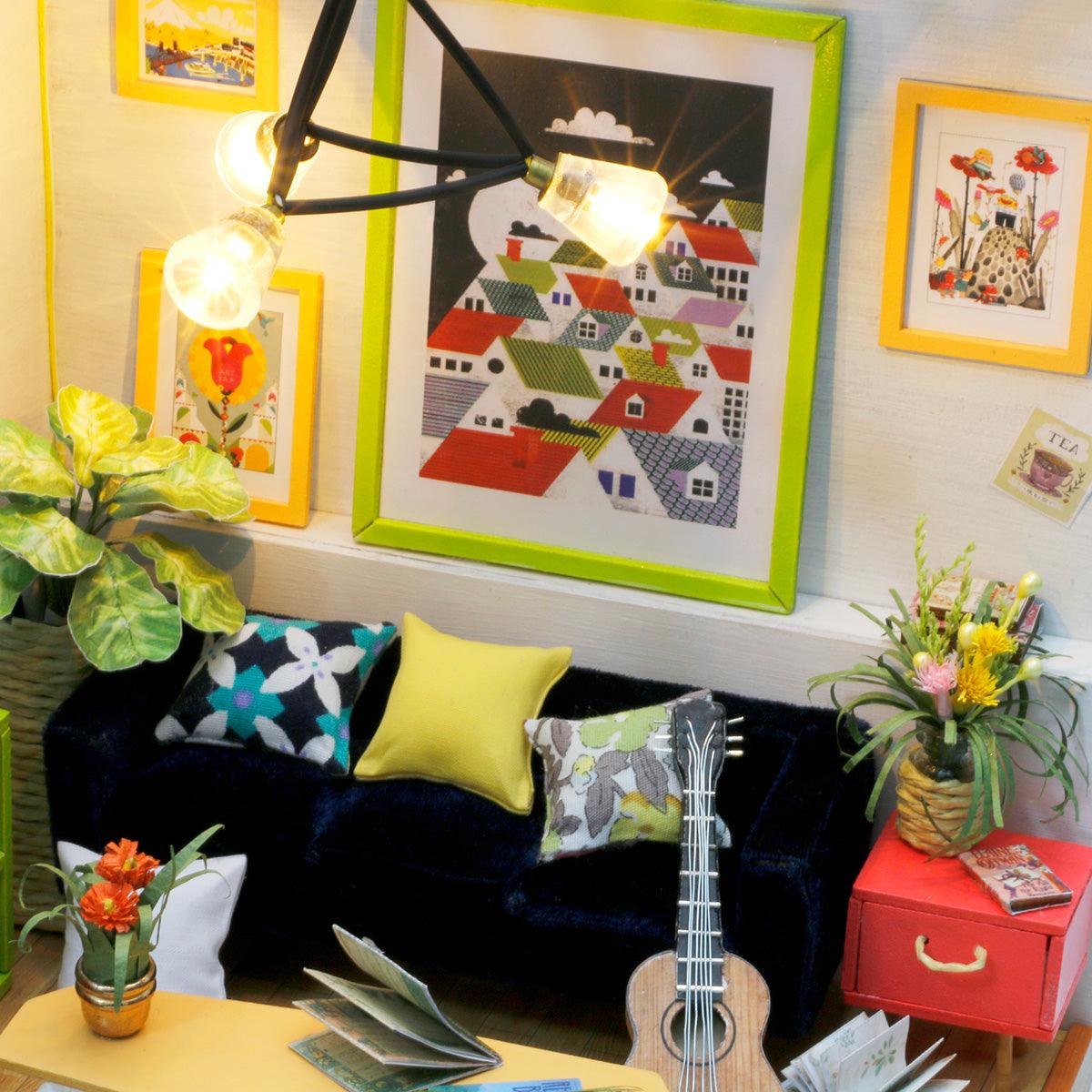 DIY Dollhouse Miniature Kit | Locus' Sitting Room - Hands Craft US, Inc.