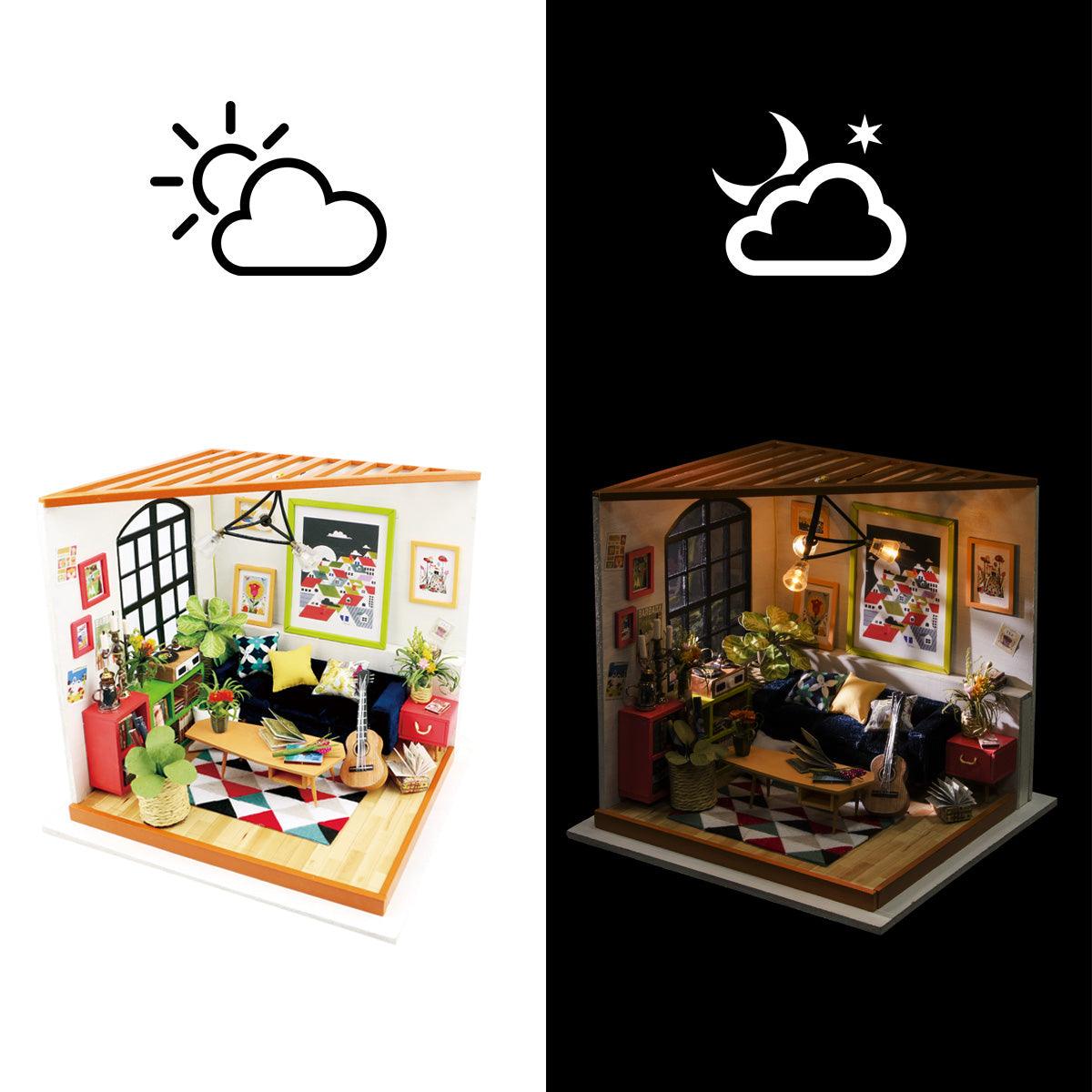 DIY Dollhouse Miniature Kit | Locus' Sitting Room - Hands Craft US, Inc.