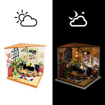 DIY Dollhouse Miniature Kit | Locus' Sitting Room - Hands Craft US, Inc.