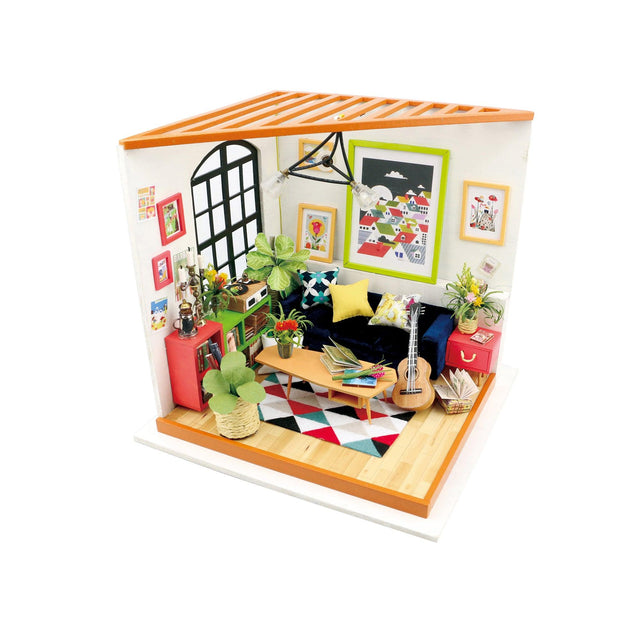 Miniature House Kit Diy Making Building Model Toys By Hand With Furniture  Mini Doll House Accessories With Lights And Dustproof