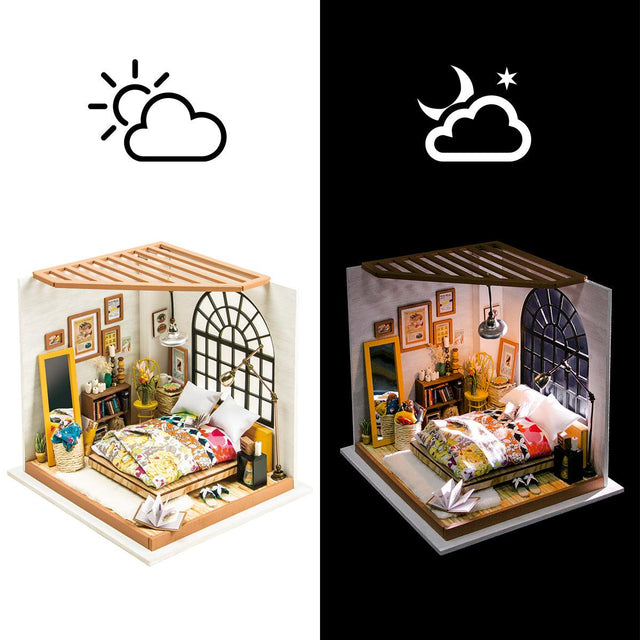 DIY Dollhouse Miniature House Kit - Alice's Dreamy Bedroom