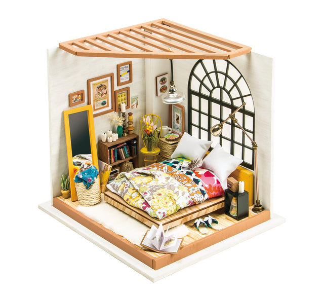 DIY Dollhouse Miniature Kit | Alice's Dreamy Bedroom - Hands Craft US, Inc.