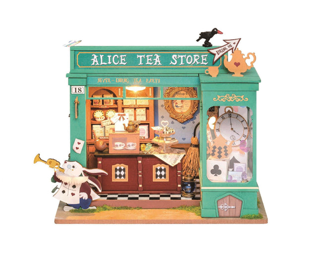DIY Miniature House Kit | Alice's Tea Store - Hands Craft US, Inc.