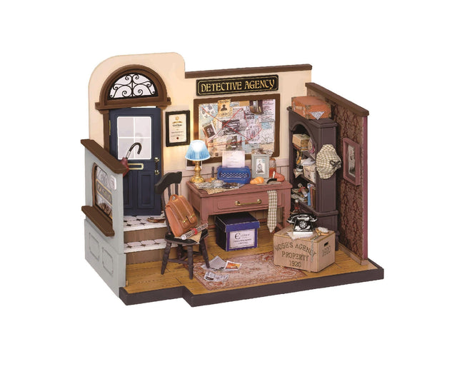 DIY Miniature House Kit | Mose's Detective Agency - Hands Craft US, Inc.