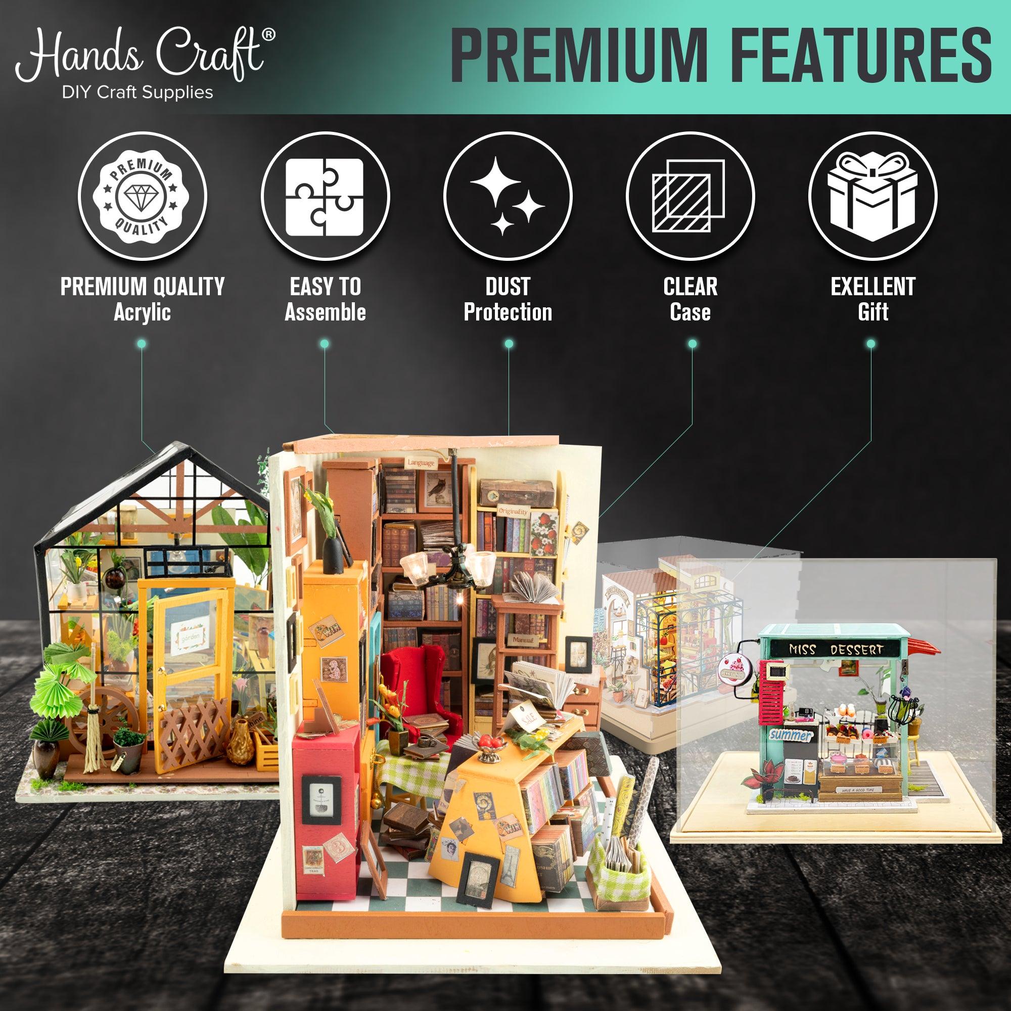 Hands Craft DIY Minatures Dust Cover | Acrylic Display Case