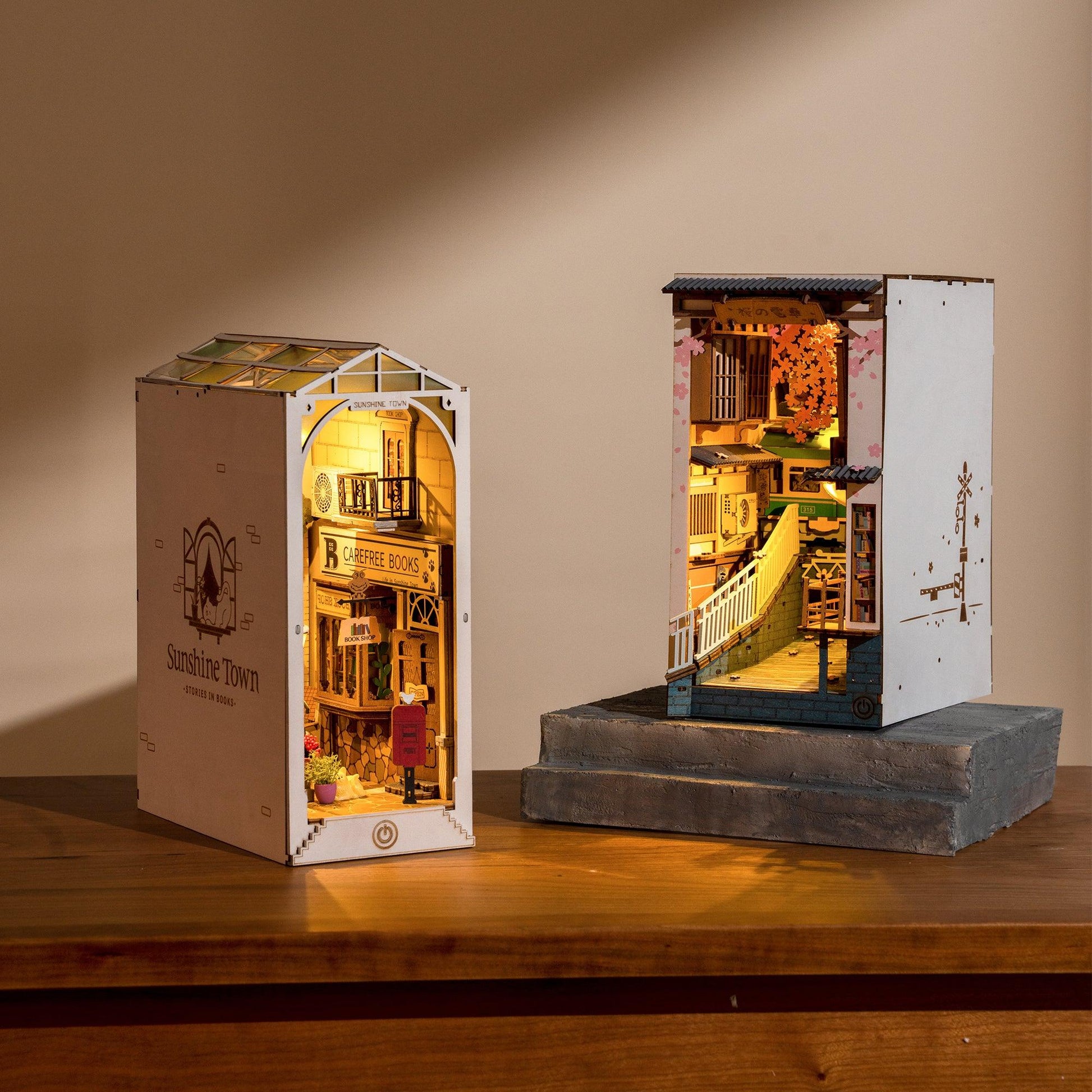 Hands Craft DIY Miniature Book Nook Kit | Sakura Tram