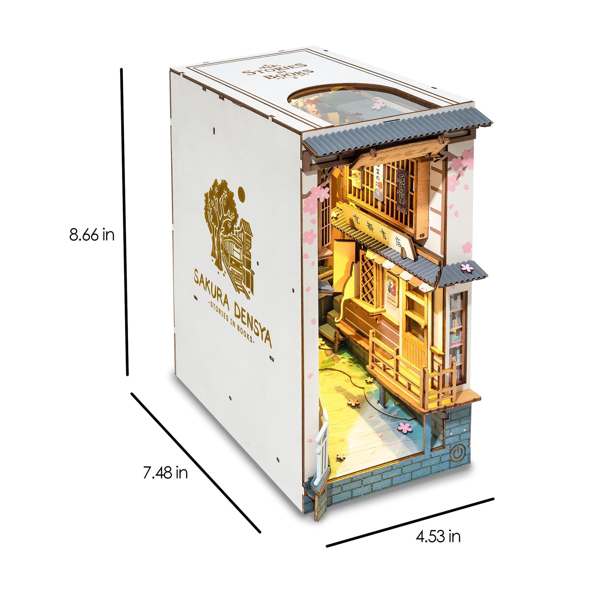 Hands Craft DIY Miniature Book Nook Kit | Sakura Tram