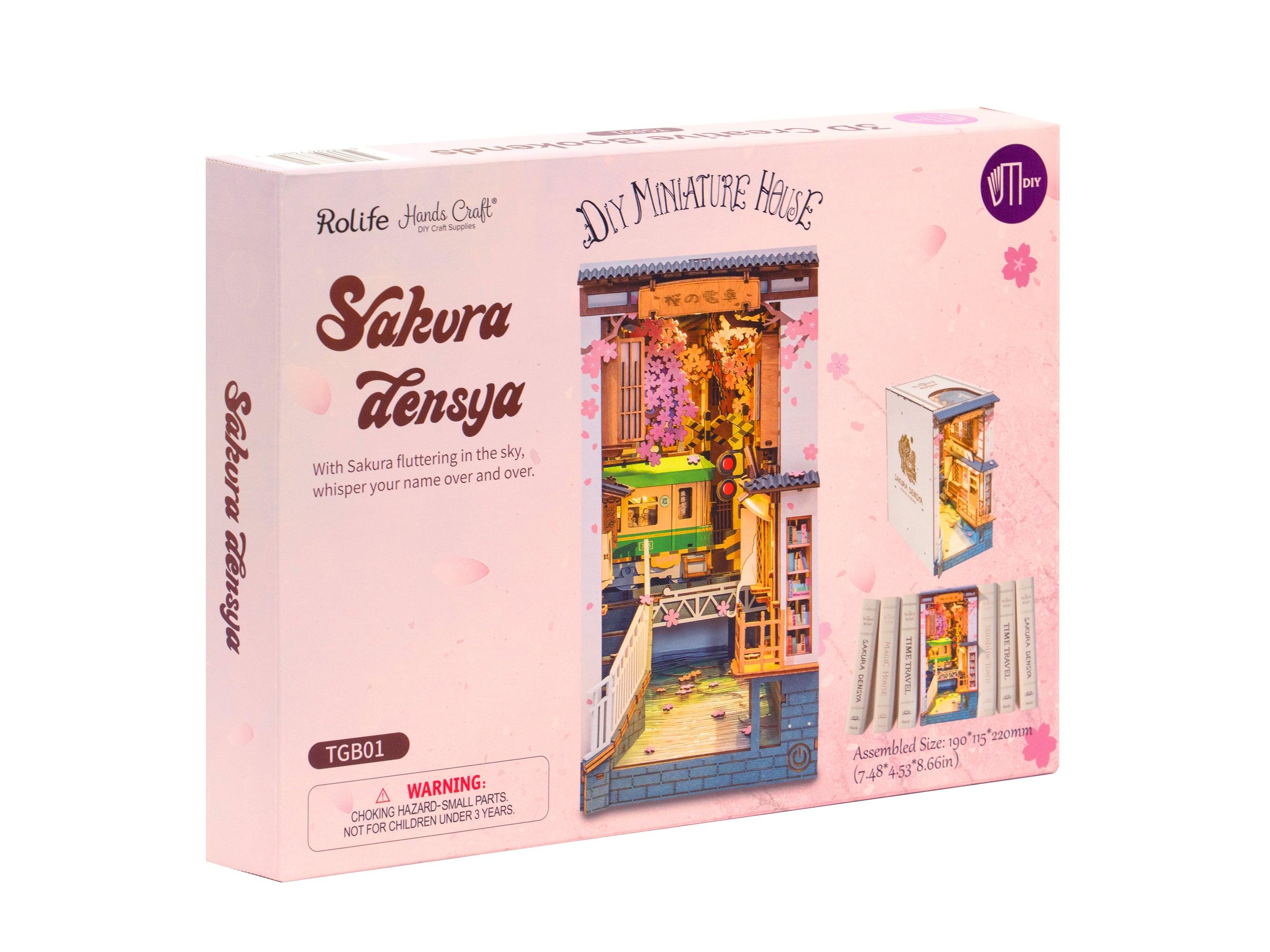 Hands Craft DIY Miniature Book Nook Kit | Sakura Tram