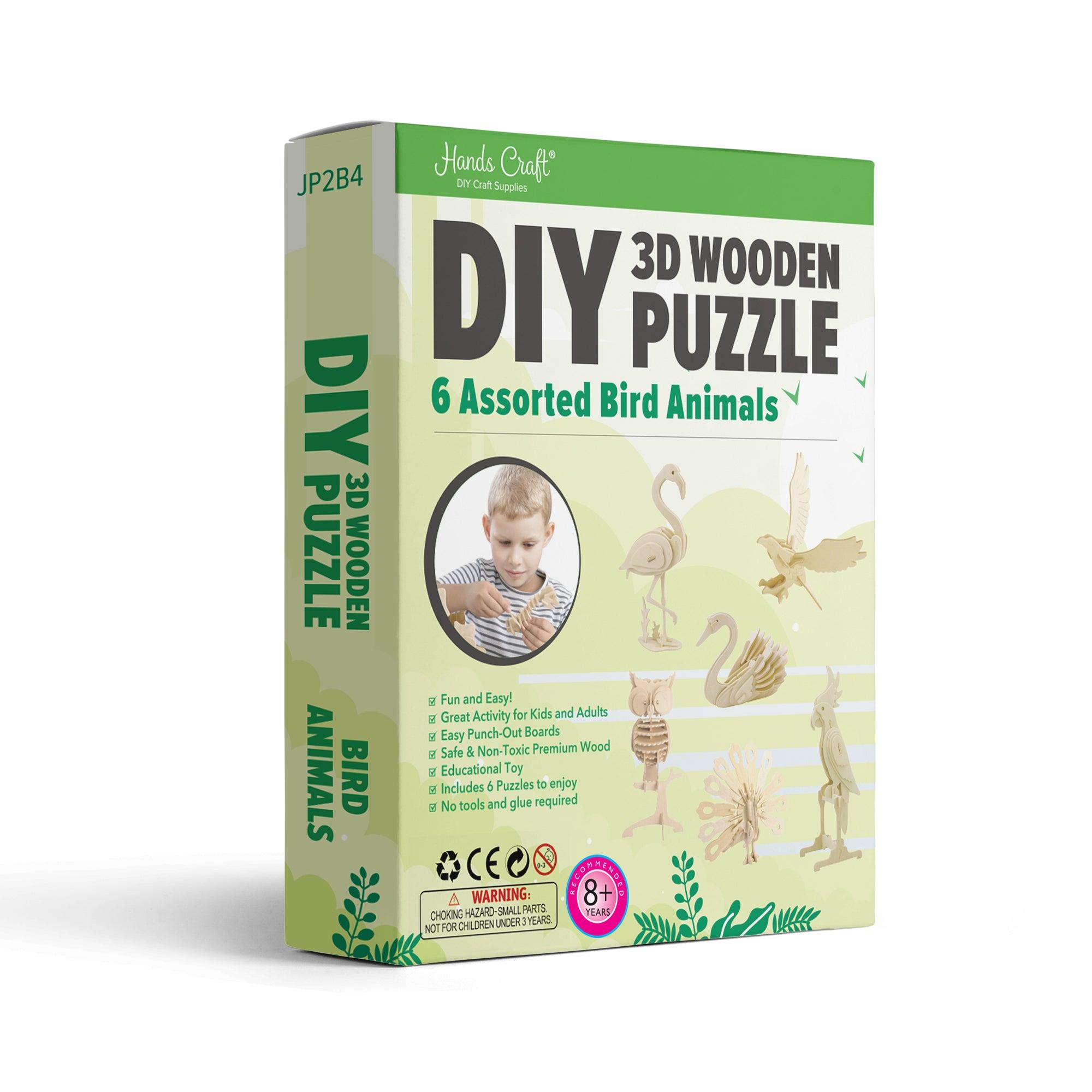 Hands Craft DIY Miniatures 3D Classic Wooden Puzzle | Birds