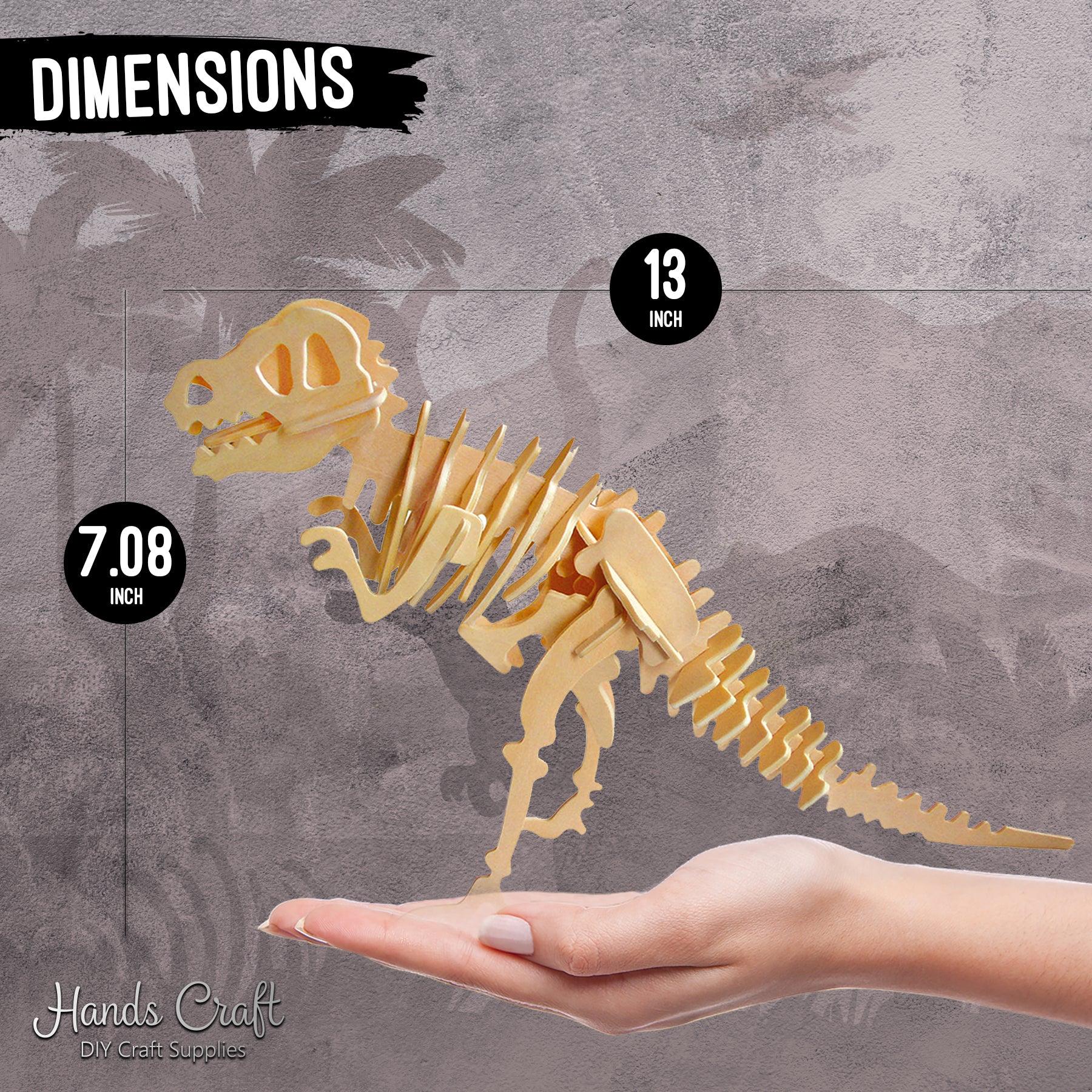 Hands Craft DIY Miniatures 3D Classic Wooden Puzzle | Dinosaurs