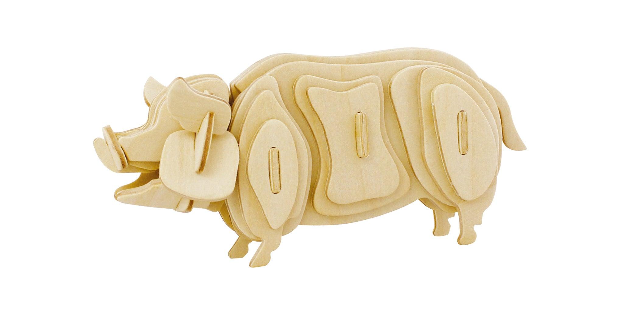 Hands Craft DIY Miniatures 3D Classic Wooden Puzzle | Farm Animals