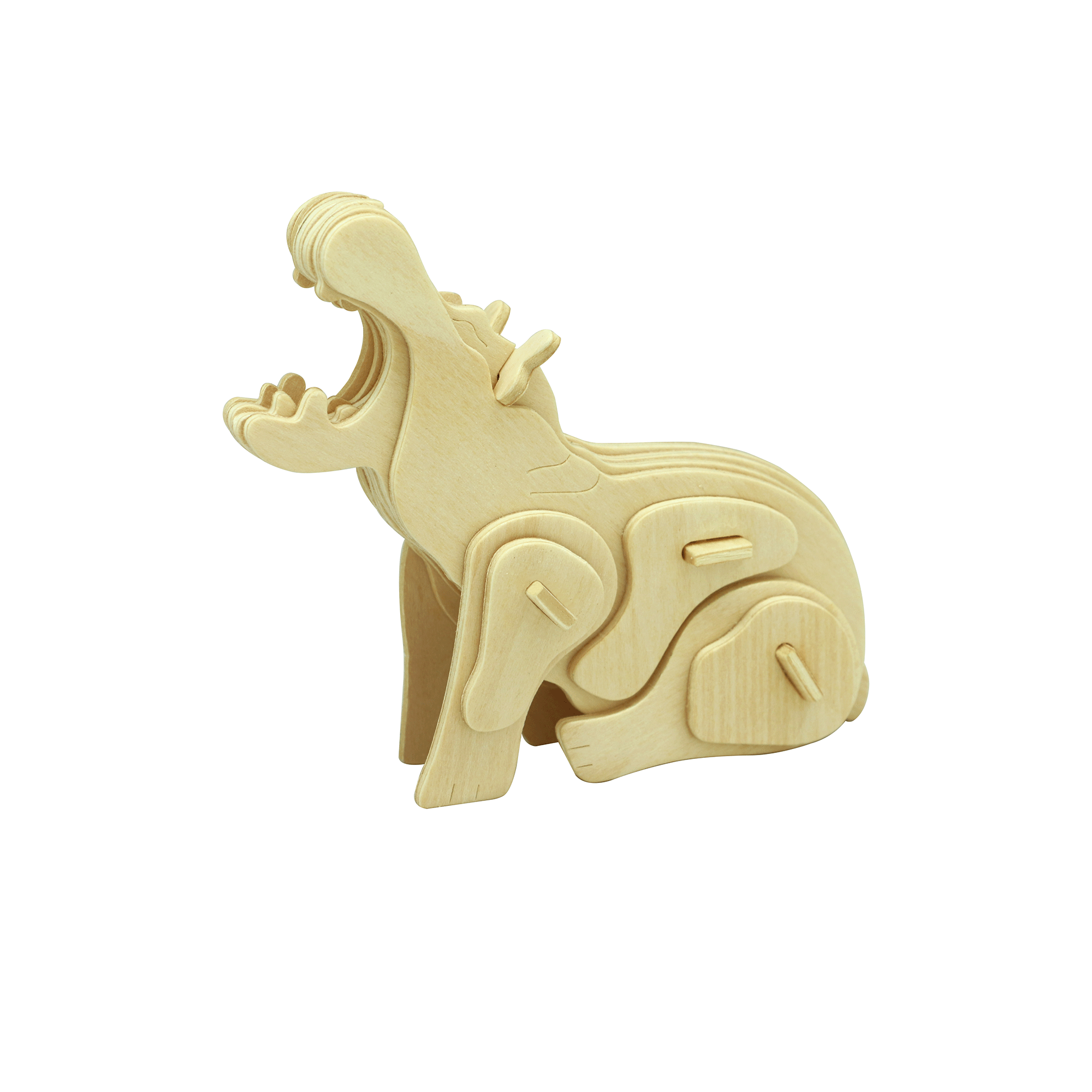 Hands Craft DIY Miniatures 3D Classic Wooden Puzzle | Hippo