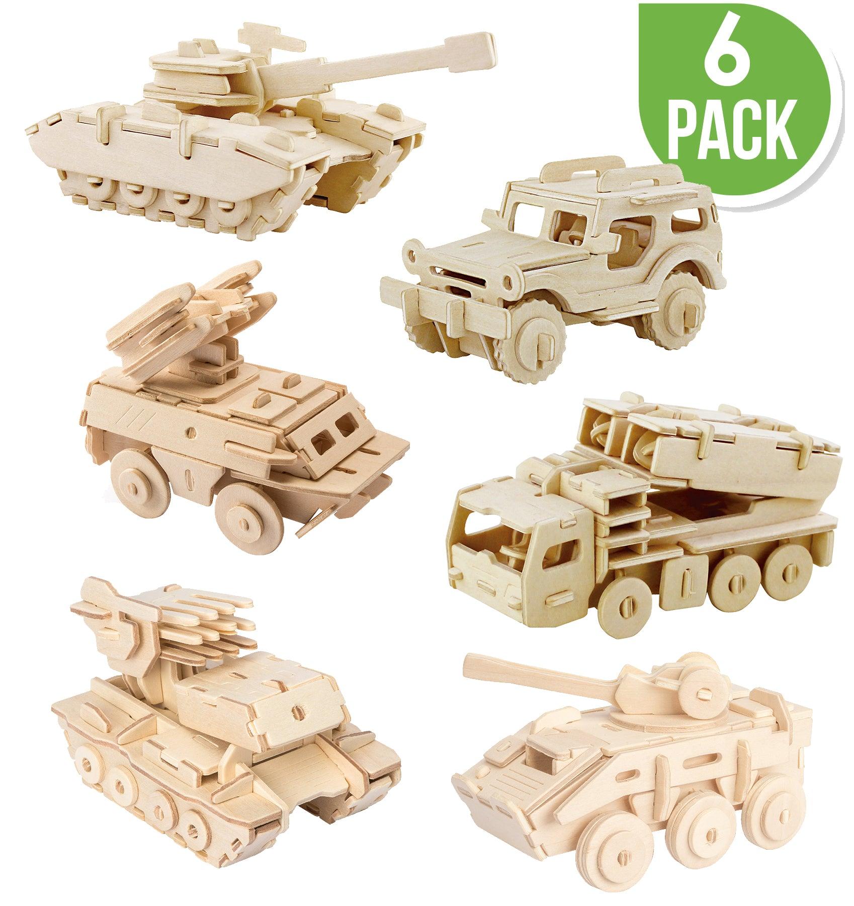 Hands Craft DIY Miniatures 3D Classic Wooden Puzzle | Military Vehicles